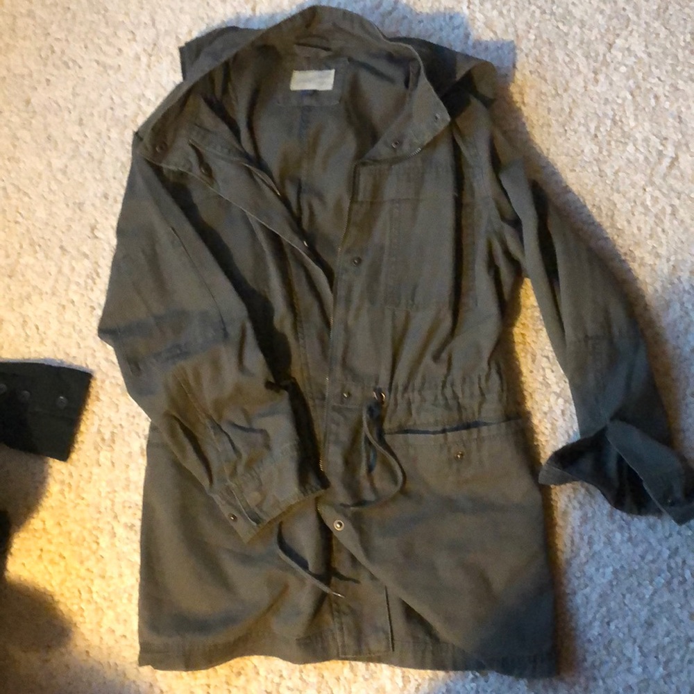 Olive Green Utility Jacket Coat XL